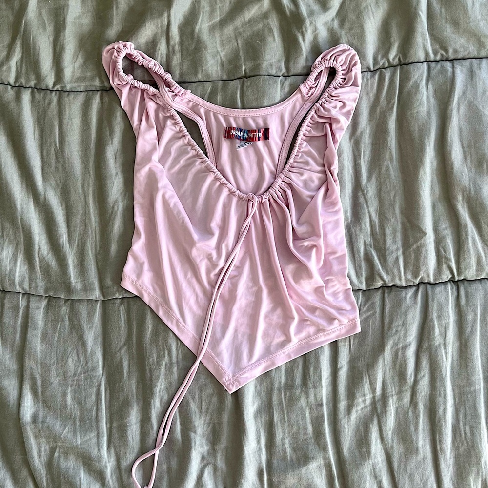 URBAN OUTFITTERS PINK SCARF TANK